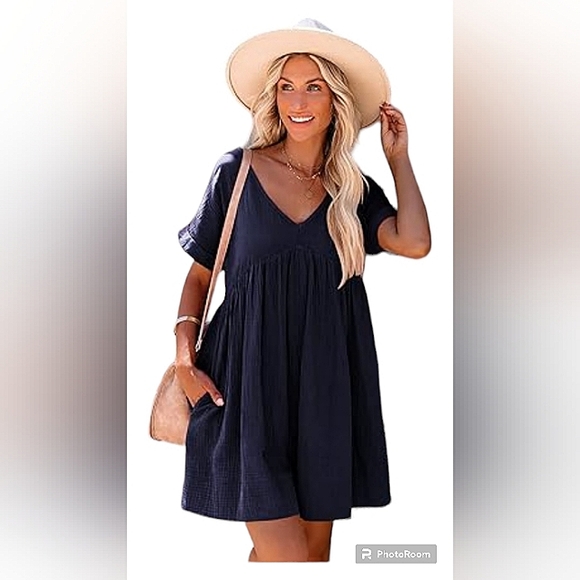 KNOX ROSE BLACK V NECKLINE  SHIFT DRESS NWT SIZE XS - Picture 2 of 11